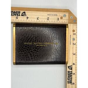 Vintage Faux Leather Double Playing Card Set w/ Case Gift for Collectors